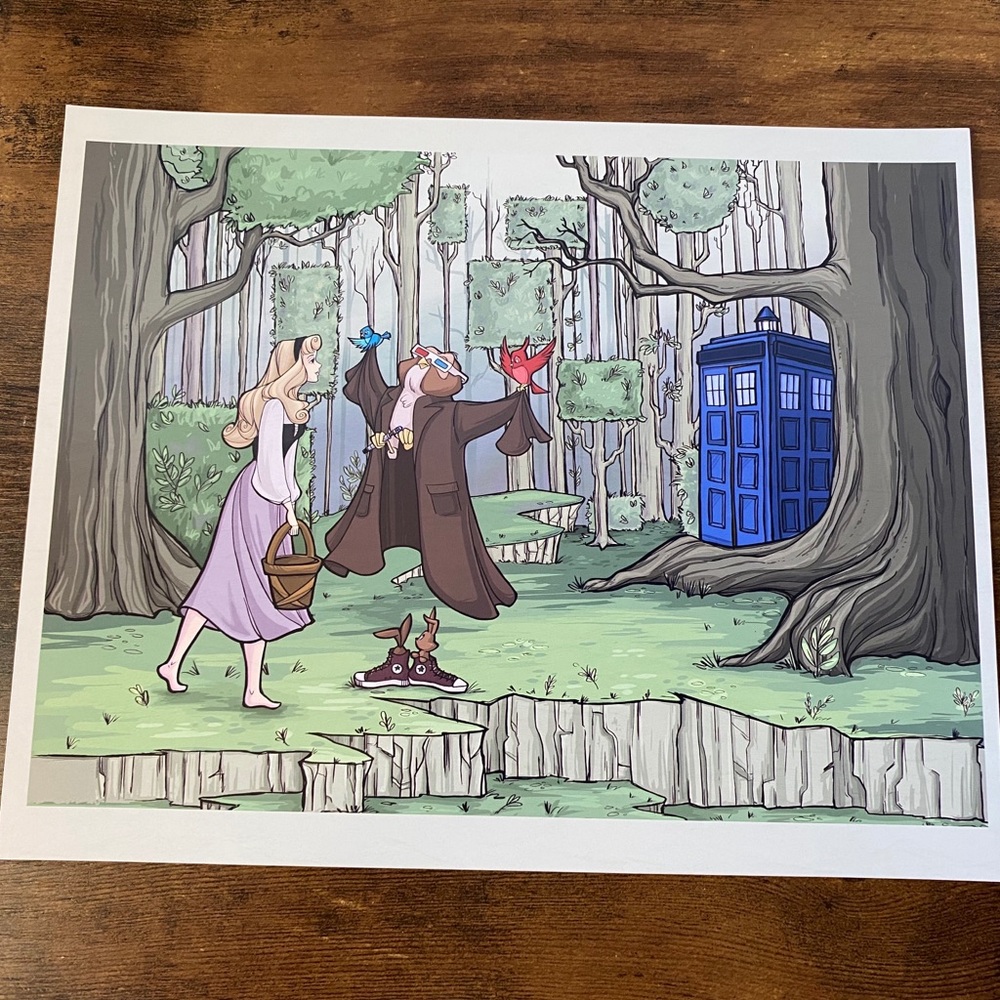 Sleeping Beauty Doctor Who Disney Art Print